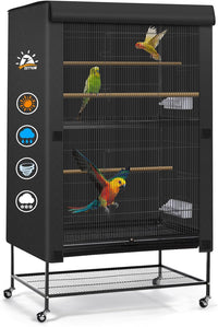Bird Cage Cover - 600D Bird Cage Covers for Night Heavy Duty & Waterproof, Fade-Resistant Pet Bird - 19 x 19 x 40 Inch - image 4