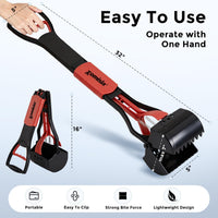 32" Long Handle Pooper Scooper with 30 Count Waste Bags – Essentials for Dogs - Red / 32 Inch - image 4