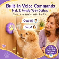 Dog Training Bells for Door - 2 Purple-yellow Button - image 3