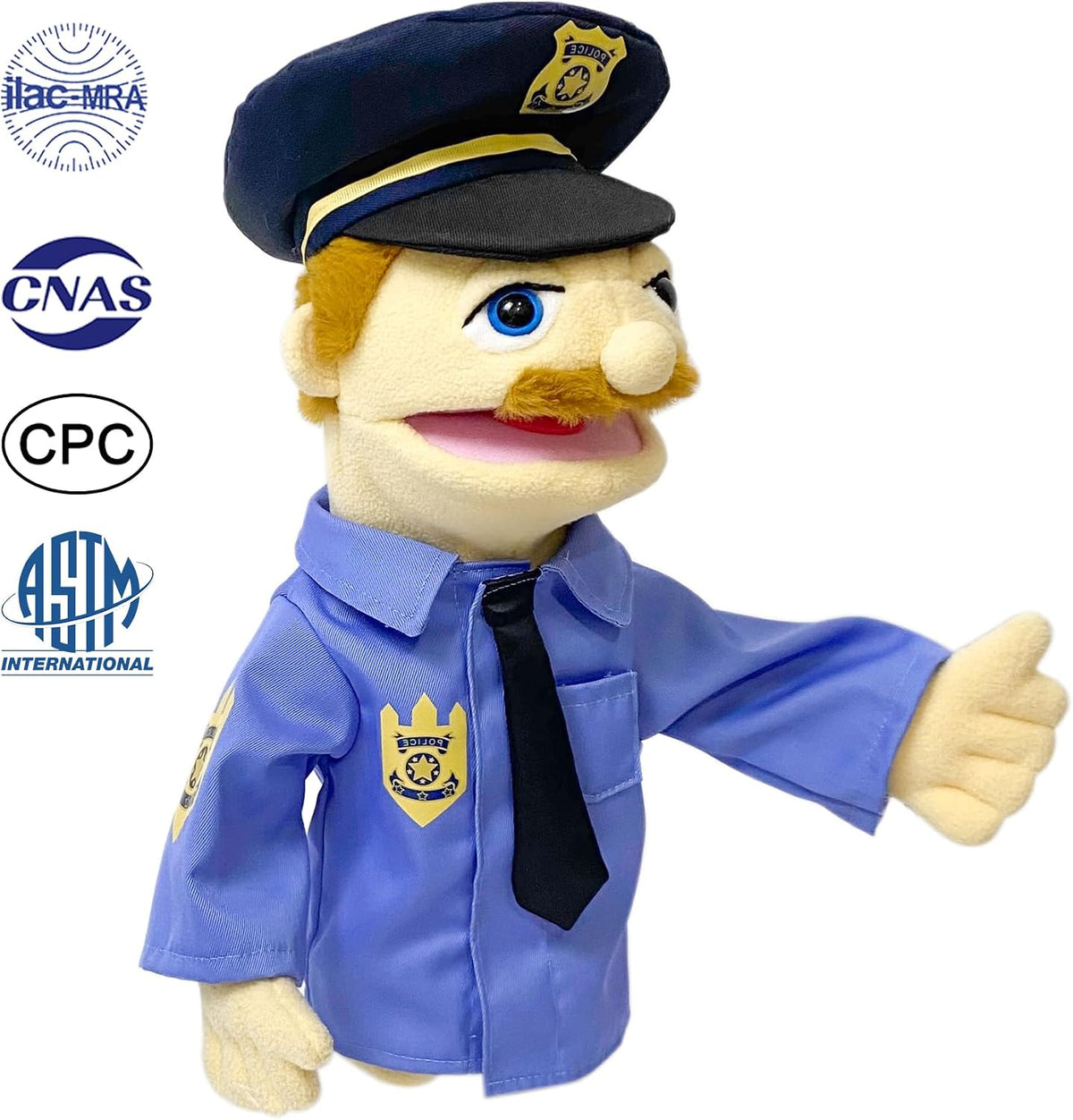 16" Puppets Entriloquist Puppet - H-policeman - image 2