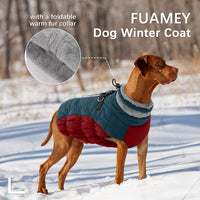 Dog Cold Weather Coats Reflective Dog Warm Jacket with Harness – Essentials for Dogs - Dark Blue / XS(chest:14in) - image 3