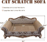 Sofa Shaped Scratching Couch,Thick Scratching Cardboard, Lounge Bed for Indoor Rest&Play, Sofa Scratcher Pad (23 "L X 12.2" W X 10.6 "H)