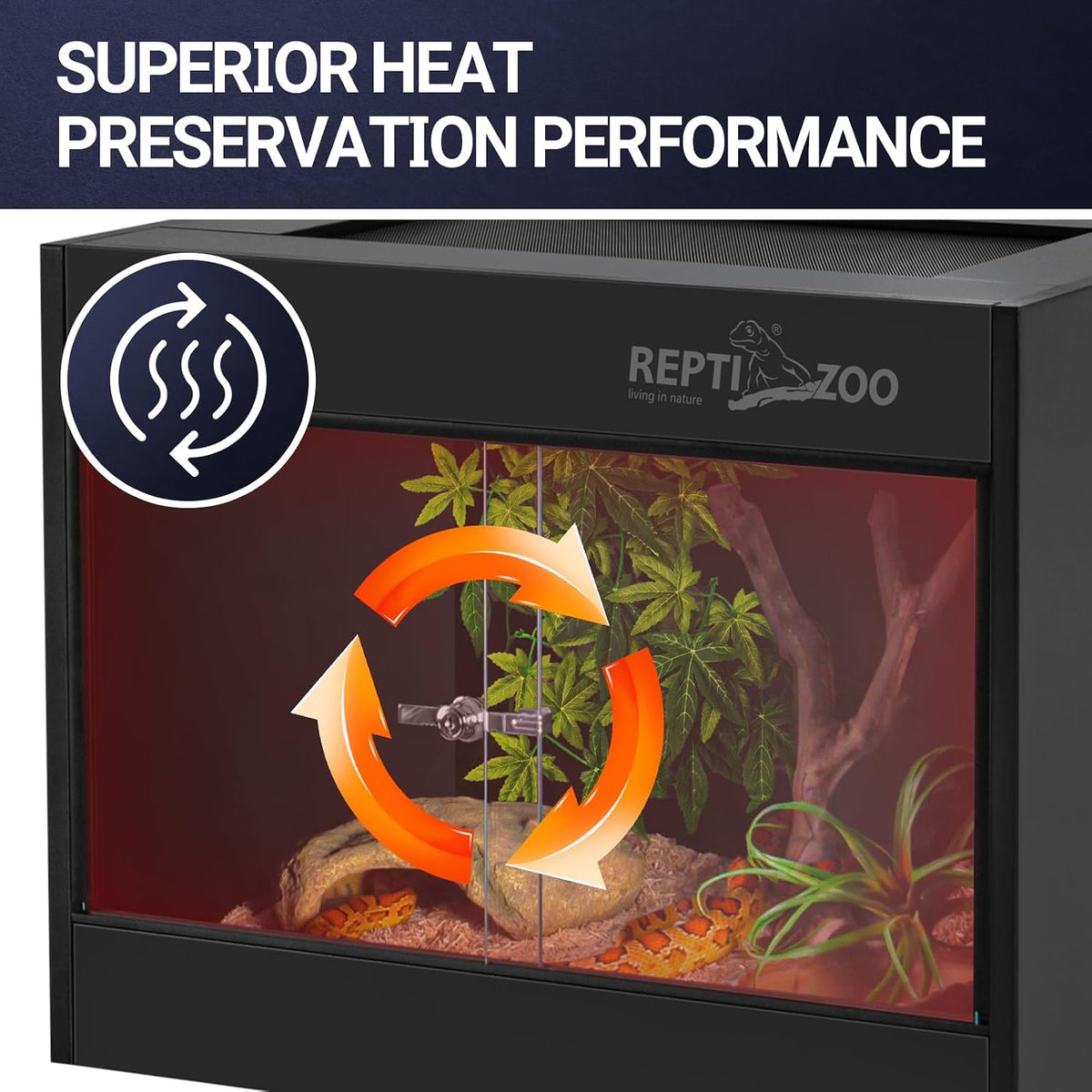 REPTI ZOO 50 Gallon PVC Reptile Enclosure - 24x18x18" - image 3