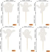 Rsstarxi 24 Pack Ghost Baby Boo Cupcake Toppers Glitter Spooky Little - Design 20 - image 2