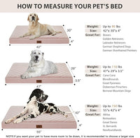 WNPETHOME Orthopedic XL Dog Beds Large Sized Dog, Waterproof Extra Large Dogs Bed with Removable Washable Cover, Multi-Needle Quilting Dogs Crate Bed