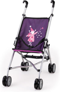 Bayer Design Doll Buggy - Folding Stroller for Dolls up to 18 Inches, Blue – Fun for Kids & Family - Lilac