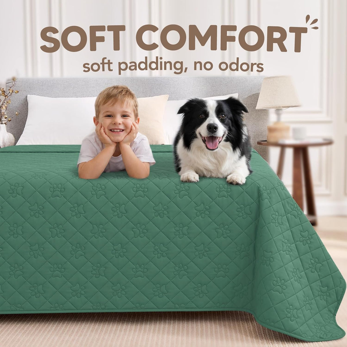 PAWFINITY Waterproof Dog Blanket for Couch - Green / 52x82 Inch (Pack of 1) - image 4