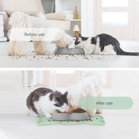 Coomazy Cat Food & Water Mat Thicker Non-Slip Silicone Mat - Cyan / 17.7''L x 10''W - image 4