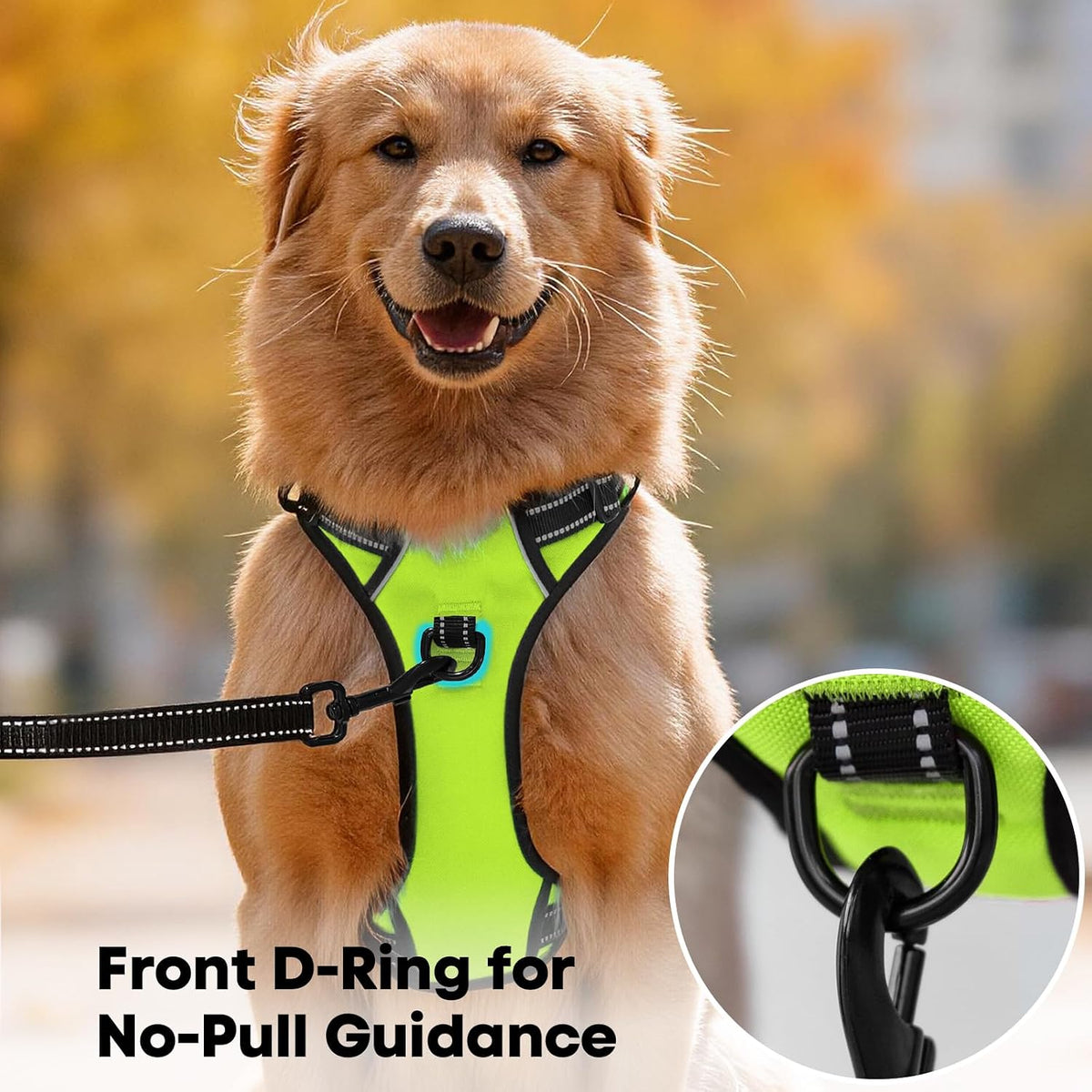 PoyPet No Pull Dog Harness Medium - Medium / Green - image 2