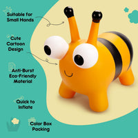 ZOOJOY Inflatable Horse Hopping Toy - Yellow Bee - image 3