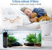 AQQA Submersible Aquarium Filter - M(211GPH-9W) - image 4