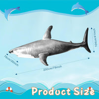 Huge Inflatable Shark Pool Toy - Gray - image 4