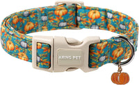 ARING PET Halloween Dog Collar-Cute Fall Dog Collar for Small Dogs - Large / Fall Two Pumpkin