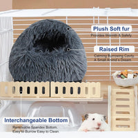 Guinea Pig Hideout, Doughnut Guinea Pig Bed - Black - image 4