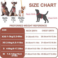 Puppytie No Pull Dog Harness with Multifunction Dog Leash,Soft Adjustable No Choke Escape Proof Pet Harness Vest for Medium Dogs or Large Dogs,Brown Caramel,M