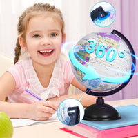 KISEER 8 Inch World Globe with Stand Rotating Earth Spinning Globe - White - image 4