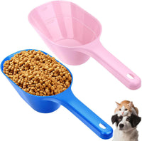 2 PACK Dog Food Scoop,1 Cup Capacity Pet Food Scoop For Dog and Cat – Essentials for Dogs - pink and blue