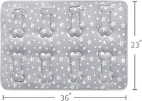 Dog Crate Bed Mat (36" X 23"), Soft Dog Bed Mat with Cute Stars, Personalized Crate Pad, Anti-Slip Bottom, Machine Washable Kennel Pad