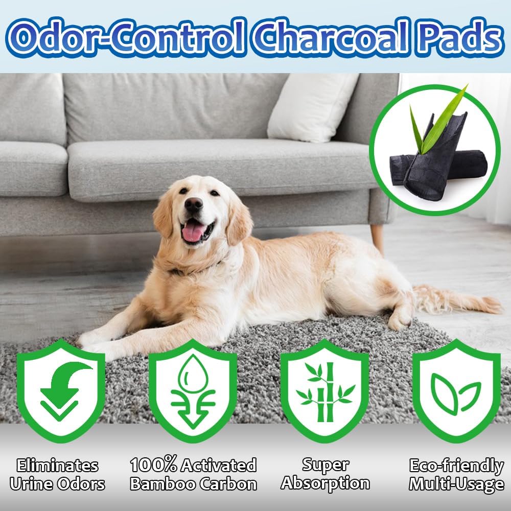 Dogcator Charcoal Dog Pee Pads Extra Large 28“x34” - 28"x34"-30 Count - image 2