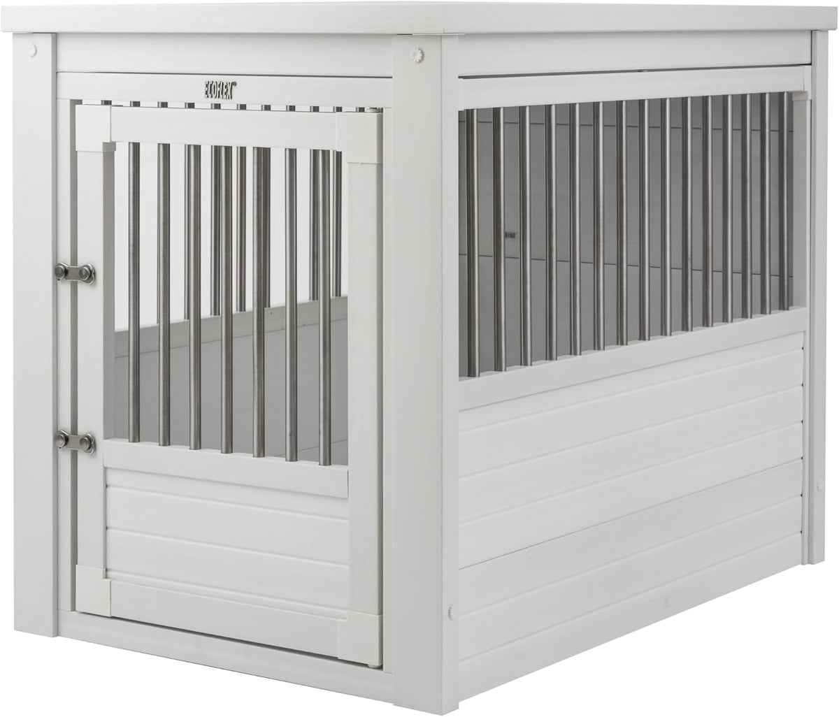 New Age Pet ECOFLEX Large Furniture Style Dog Crate & End Table - Antique White / 35.4"L x 24.0"W x 28.0"H - image 4