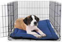 K9 Ballistics Tough Ripstop Dog Crate Pad - Durable & Machine Washable with Non-Skid Bottom and 120-Day Warranty, Fits 42" Wire Crates - Large, Blue Quartz