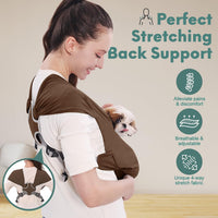 Supet Dog Sling Carrier for Small Pet - Brown / Regular - image 2
