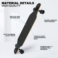TLHB 41 inch drop through longboard skateboard with 9-ply maple deck and PU wheels - view 6