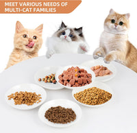 6 Pack Cat Food Bowl, Ceramic Cat Bowls - White-D - image 4