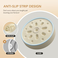 Ceramic Slow Feeder Dog Bowls - Light Yellow / 7.3inch-C+Bowl Set - image 4