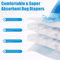Idepet Female Dog Diapers with Suspender Detachable - Pink/Blue/Carneose / S - image 4