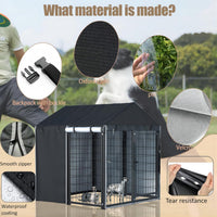 Outdoor Dog Kennel Cover, 8.1'Dx4.1'Wx6H, Full Coverage Black – Essentials for Dogs - Black / 4.2'D x 4.2'W x 4.5'H - image 3