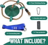 Just.smile tree swing climbing rope with platforms, disc seat and tree strap - view 7