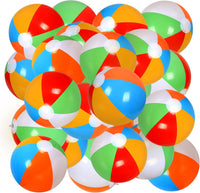 30 Pack Beach Balls Bulk, Inflatable Pool Beach Toys for Summer – Fun for Kids & Family - 16" Rainbow