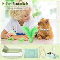 Eccliy 10 Pcs Kitten Starter Kit for Indoor - Classic / Medium / Green White - image 4