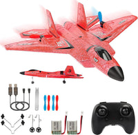 RC Plane, F22 RC Airplane Fighter Ready to Fly - Red F-22 Raptor