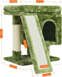 SYANDLVY Gothic Cat Tree with Coffin Bed for Indoor Cats - Green - image 2