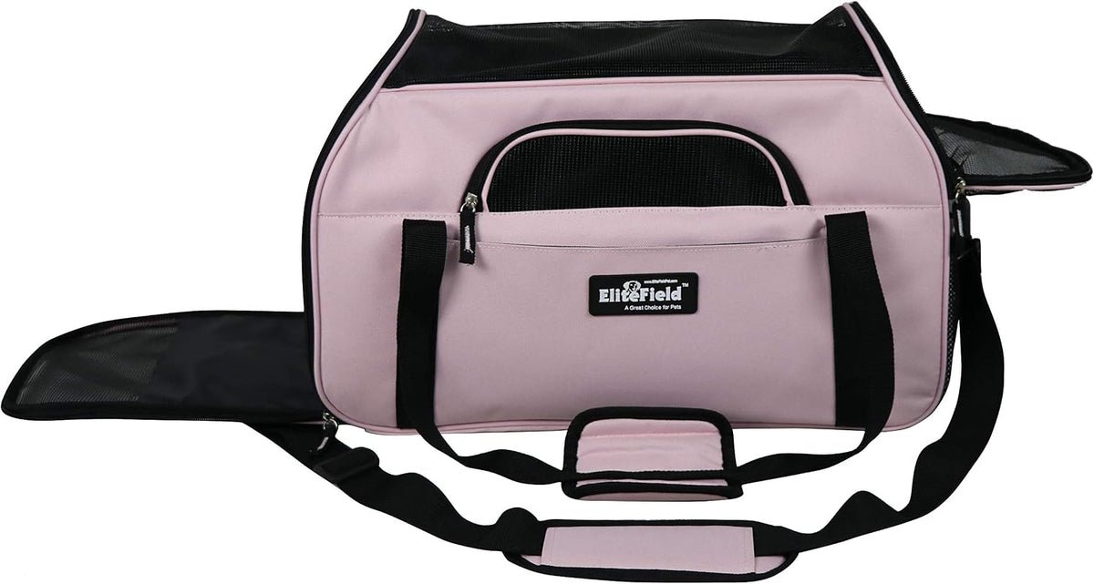 EliteField Soft-Sided Pet Carrier for Cats & Small Dogs – Essentials for Dogs - 19.0"L x 10.0"W x 13.0"H / Pink - image 2