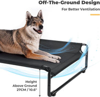 Veehoo Outdoor Elevated Dog Bed - Black / 47.2"L x 31.9"W x 10.6"Th - image 2