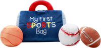 Baby Starters My First Golf plush play set in blue stripe with fabric bag, club, ball and flag