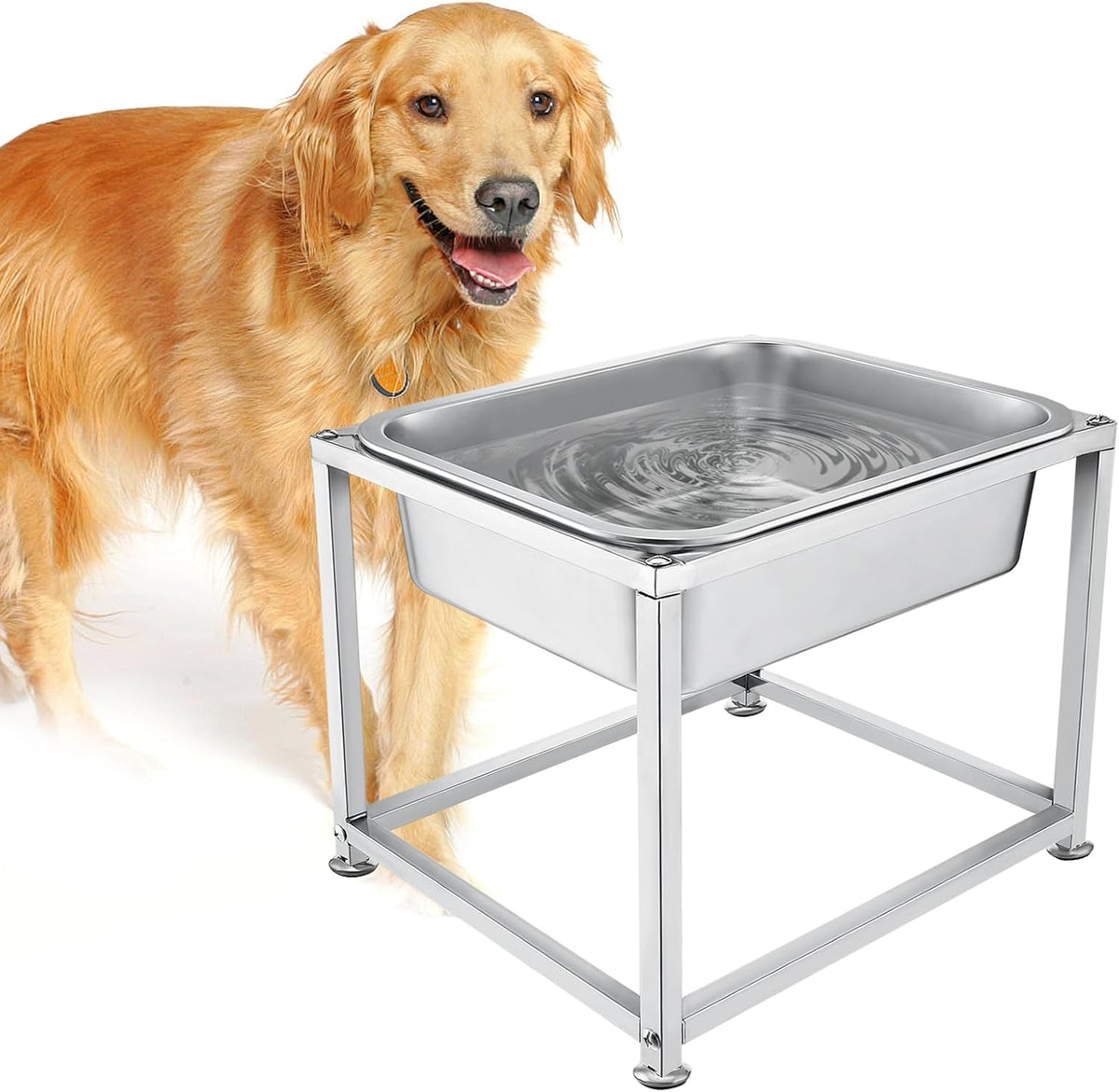 3 Gallons Large Elevated Dog Water Bowl, Relief Joint Pressure – Essentials for Dogs - 2 Gallons