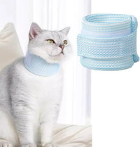 Cat Neck Brace Cover - Breathable & Adjustable Elizabethan Collar for Post-Surgery Recovery Anti-Scratch Anti-Lick Protection, Cervical Cone for Small Medium Large Dogs Puppies Kittens (X-Large,Blue)
