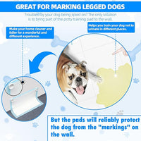 (4-Pack) Potty Training Pad Magnetic Holder Compatible with Any Size of Puppy Pee Pads Perfect for Leg-Lifting Marking Dogs, Strong Magnets Will Stick on Most Flat Surfaces - White