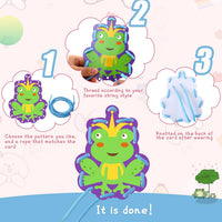 Zonon 8 Pcs Kids Sewing Cards 8 Patterns Lacing Cards – Fun for Kids & Family - image 3