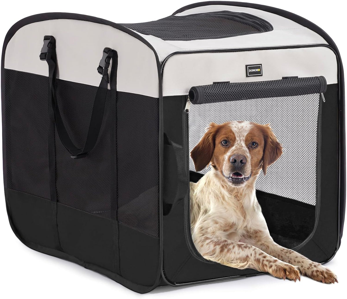 Dog Kennels and Crates for Medium Dogs - Black / 32.0"L x 21.0"W x 26.0"H
