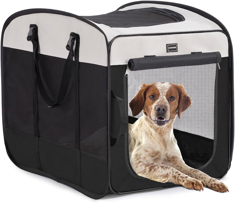 Dog Kennels and Crates for Medium Dogs - Black / 32.0"L x 21.0"W x 26.0"H