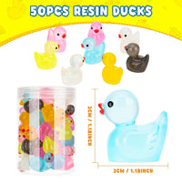 Mini Ducks 100 Pack Tiny Ducks Glow in The Dark – Fun for Kids & Family - Large Resin Ducks - image 3
