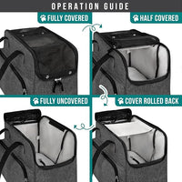 PetAmi Small Dog Purse Carrier, Soft-Sided Pet Carrier Bag with Pockets, Portable Puppy Cat Travel Handbag Tote, Airline Approved Breathable Mesh, Poop Bag Dispenser, Sherpa Bed, Max 18 lbs, Dark Gray