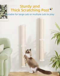 68" Wall Mounted Cat Scratcher - Beige - 2Pcs - image 4