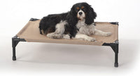 K&H Outdoor Elevated Dog Bed for Small & Medium Pets, Tan - Tan Mesh / Medium 32"L x 25"W