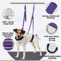 Dog Grooming Belly Strap - 3PCS Grooming Restraint Set Adjustable Belly Band Loops Strap - Royal Blue - image 2